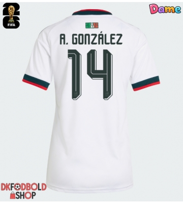 Mexico Armando Gonzalez #14 Udebanetrøje Dame VM 2026 Kort ærmer Mexico Armando Gonzalez #14 Udebanetrøje Dame VM 2026 Kort ærmer